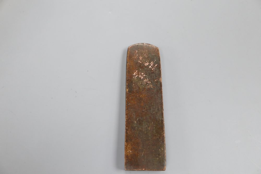 A Chinese bronze seal depicting a mountainous landscape
